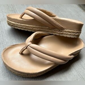 VINCE espadrille flip flops